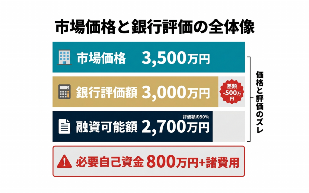 銀行評価額と価格の関係