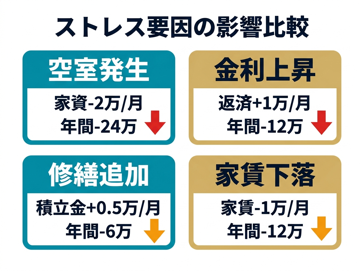 ② 10画像案：ストレス要因の影響比較