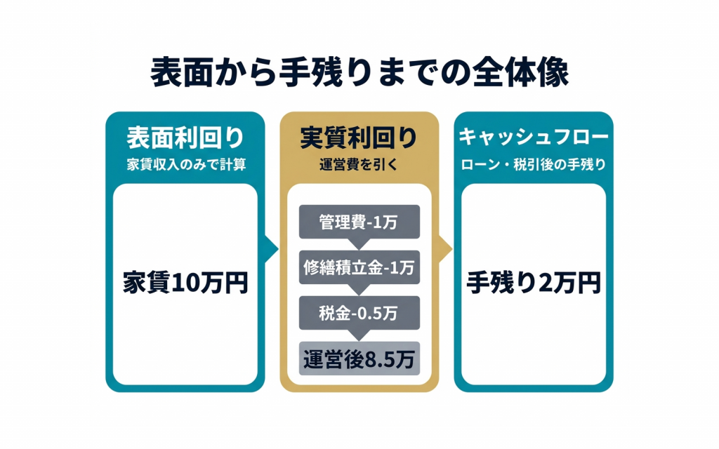 実質利回りとキャッシュフローの正しい見方