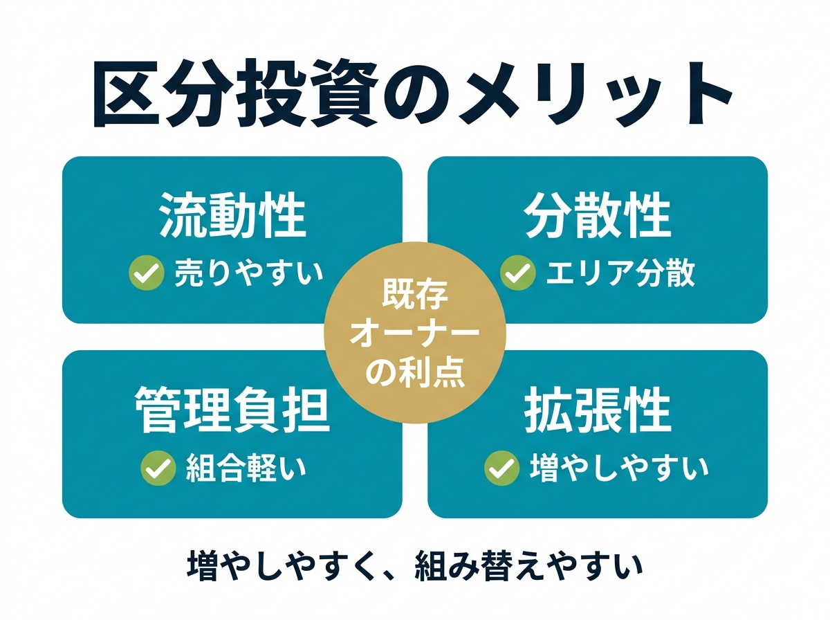 ② 1画像案：区分投資のメリット整理図