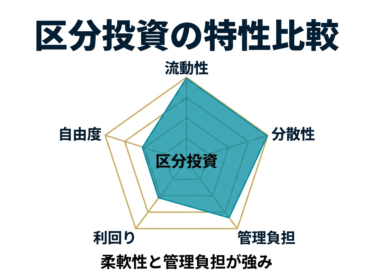 ② 1画像案：区分投資の長所短所比較図