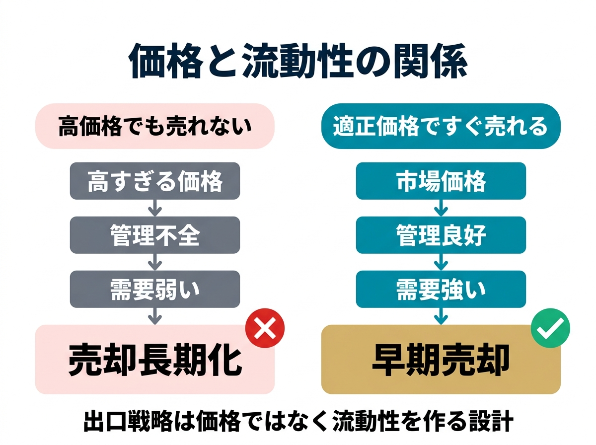 ② 7画像案：価格と流動性の関係図