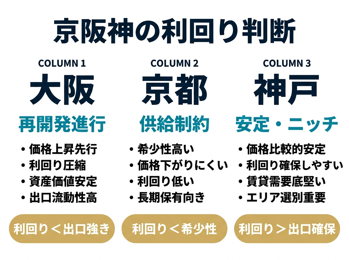 ③画像案：京阪神の利回り判断図